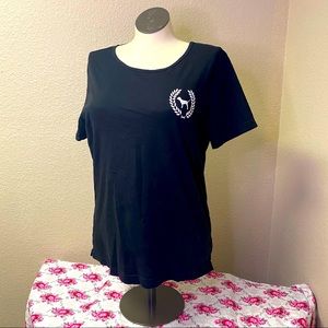 Vs pink tee cut out back oversized